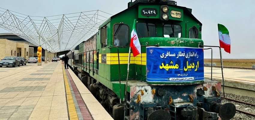 راه‌ آهن اردبیل به میانه افتتاح شد