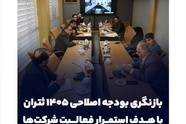 بازنگری بودجه اصلاحی سال مالی ۱۴۰۵ ثتران با هدف استمرار فعالیت شرکت ها