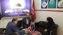 بازدید کاپیتان شهبازی از غرفه تین نیوز