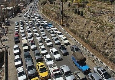 ترافیک سنگین در محور چالوس