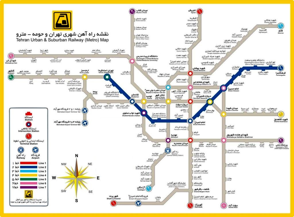معرفی خط دو مترو تهران