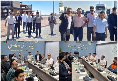 بازدید مدیرکل دفتر امور فنی و مهندسی ساختمان و سرپرست دفتر ترانزیت و حمل ونقل بین المللی سازمان از وضعیت پایانه مرزی دوغارون