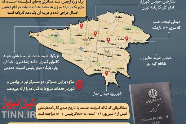 خدمات گذرنامه در تهران برای ایام اربعین