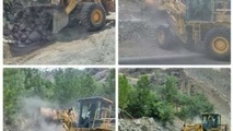 بناهای غیر مجاز جاده کرج- چالوس تخریب شد