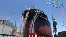 Kawasaki Heavy Splashes Wisdom’s New Bulker

